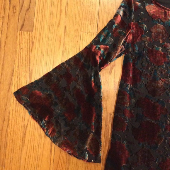 Lulu’s PPLA Elektra Velvet Floral Print Dress NWOT - Picture 8 of 12
